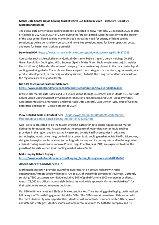 Global Data Centre Liquid Cooling Market 23-06-2022