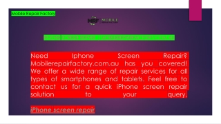 Iphone Screen Repair  Mobilerepairfactory.com.au