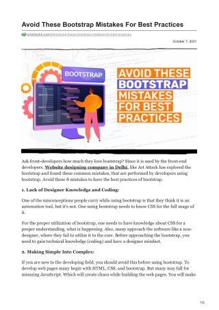 Avoid These Bootstrap Mistakes For Best Practices
