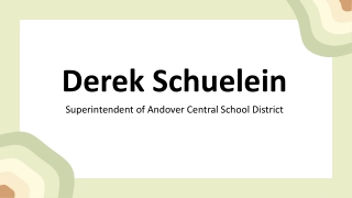 Derek Schuelein - A Motivated and Organized Professional