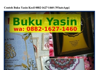 Contoh Buku Yasin Kecil