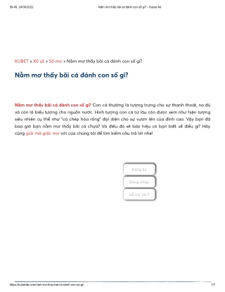 Nằm mơ thấy bãi cá đánh con số gì_ - Kubet Ab