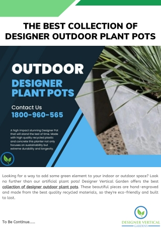 The Best Collection Of Designer Outdoor Plant Pots