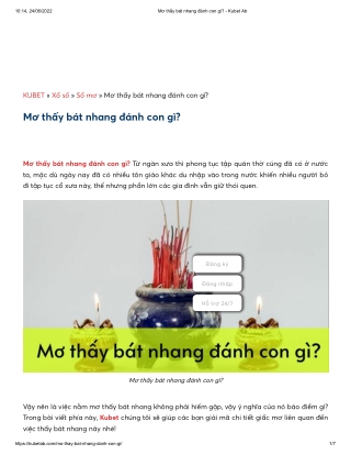 Mơ thấy bát nhang đánh con gì_ - Kubet Ab