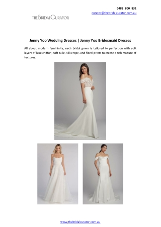 Jenny Yoo Wedding Dresses | Jenny Yoo Bridesmaid Dresses