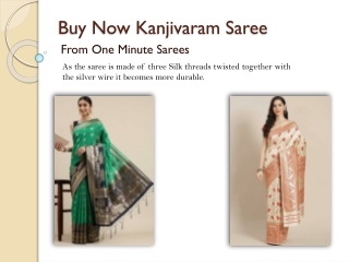 Buy Now Kanjivaram Saree