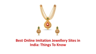 Best Online Imitation Jewellery Sites in India Things To Know