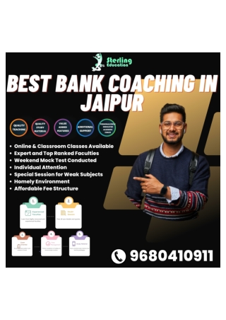 Best Bank Coaching In Jaipur Sterling Education