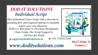 Best Online Individual Clone Script - DOD IT SOLUTIONS