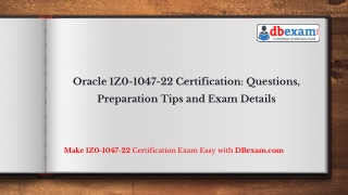 Oracle 1Z0-1047-22 Certification: Questions, Preparation Tips and Exam Details