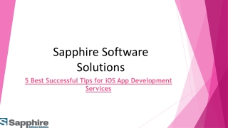 5 Best Successful Tips for iOS App Development Services | Sapphire