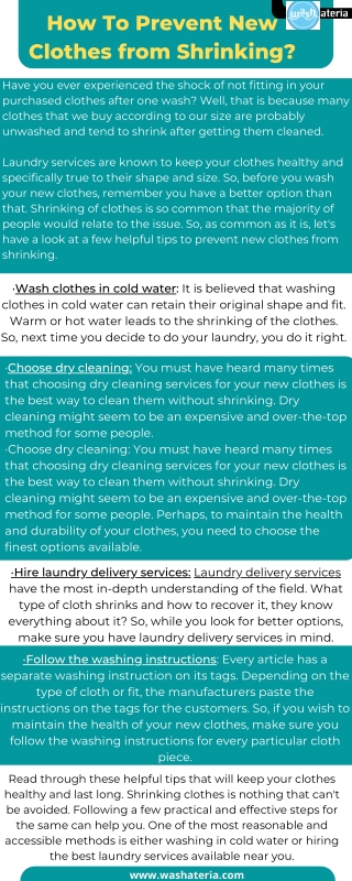 How To Prevent New Clothes from Shrinking