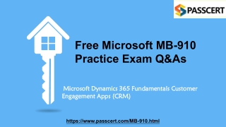 2022 Update Microsoft Dynamics 365 MB-910 Exam Dumps