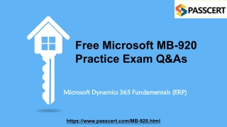 2022 Update Microsoft Dynamics 365 MB-920 Exam Dumps