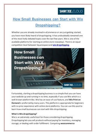 How Small Businesses can Start with Wix Dropshipping?