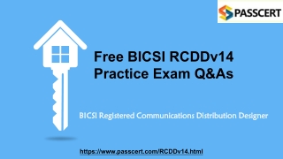 BICSI Registered Communications Distribution Designer RCDDv14 Dumps