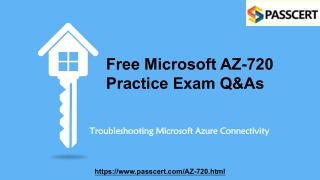 Troubleshooting Microsoft Azure Connectivity AZ-720 Dumps