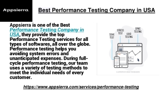 Best Performance Testing Company in USA