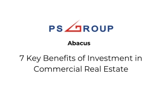 7 Key Benefits of Investment in Commercial Real Estate