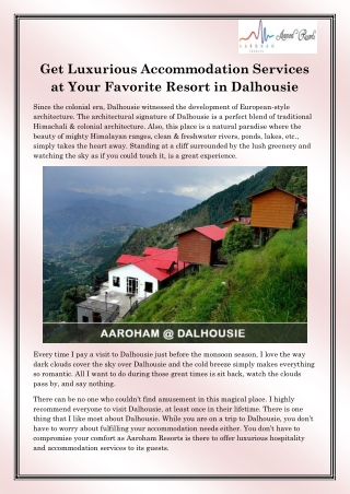 best resort in Dalhousie