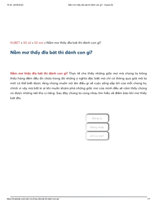 Nằm mơ thấy đĩa bát thì đánh con gì_ - Kubet Ab