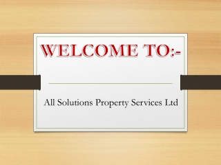 All Solutions Property Services Ltd