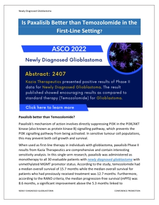 Newly Diagnosed Glioblastoma