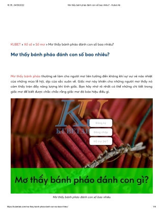 Mơ thấy bánh pháo đánh con số bao nhiêu_ - Kubet Ab