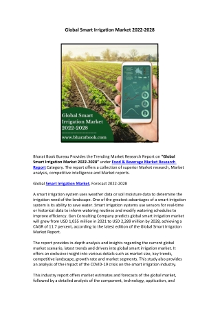 Global Smart Irrigation Market 2022-2028