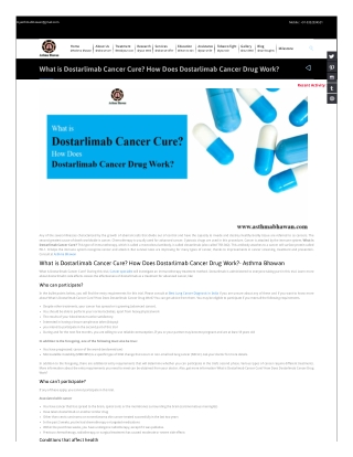 What is Dostarlimab Cancer Cure? How Does Dostarlimab Cancer Drug Work?