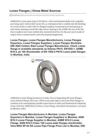 Loose Flanges