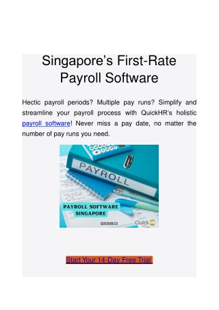 Payroll Software in Singapore