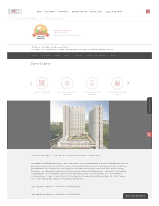 Buy Lavish & Spacious 1 BHK In Thane At Dosti Nest | Dosti Realty