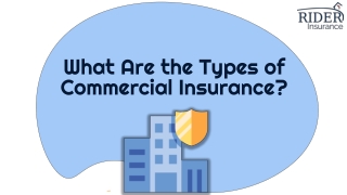 What Are the Types of Commercial Insurance