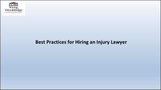 Best Practices for Hiring an Injury Lawyer