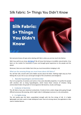 Silk Fabric 5  Things You Didn’t Know_compressed