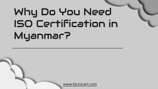 ISO Certification in Myanmar
