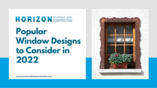 Popular Window Designs to Consider in 2022