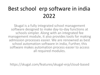 Best school  erp software in india 2022