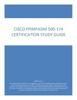 [NEW] Cisco FPIMPADM 500-174 Certification Study Guide PDF