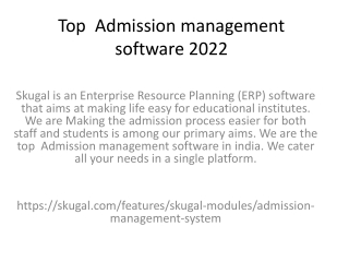 Top  Admission management software 2022