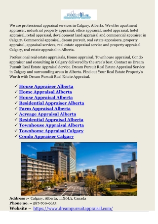 Townhome Appraisal Calgary