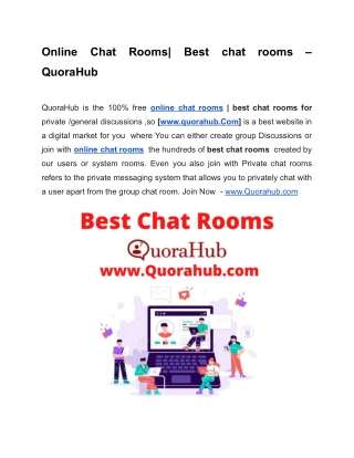 Online Chat Room – QuoraHub