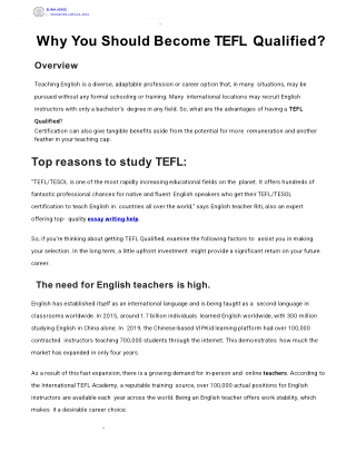 How to choose a TEFL course and find work after qualifying