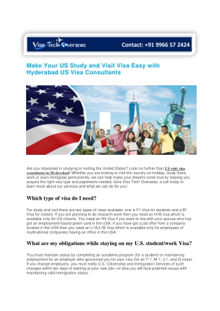 Make Your US Study and Visit Visa Easy with Hyderabad US Visa Consultants-converted