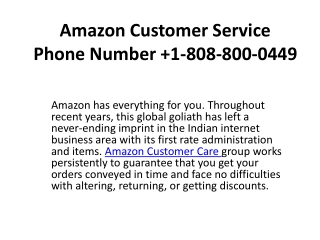 Amazon Customer Service Phone Number
