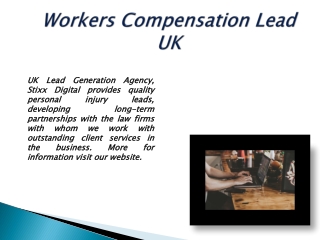 Workers Compensation Lead UK