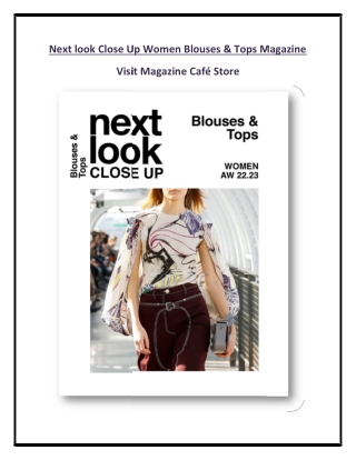 Next look Close Up Women Blouses & Tops Magazine