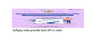 Softpay india provide best API in india