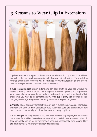 5 Reasons to Wear Clip In Extensions - WIGgIT